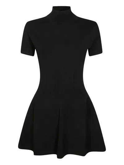 DONDUP SHORT-SLEEVE RIBBED MINI DRESS