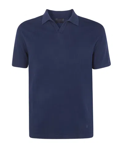 Dondup Short-sleeved Polo Shirt In Blue