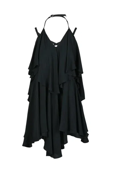 Dondup Short Twisted Dress - Black