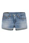 Dondup Denim Stella Shorts With Visible Stitching In 800
