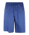 Dondup Elastic Waist Shorts In Blue