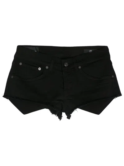 Dondup Shorts In Denim In Black  
