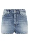 Dondup Denim Stella Shorts With Visible Stitching