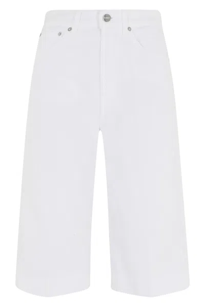 Dondup Shorts Regular Delfine In Bull Fisso In White