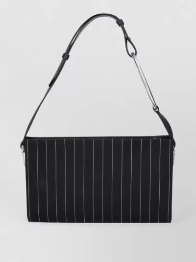 Dondup Shoulder Clutch Bag Adjustable Strap Striped