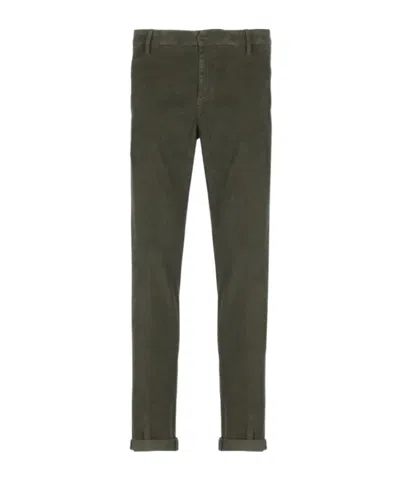 Dondup Side-pocket Cotton Trousers In Green