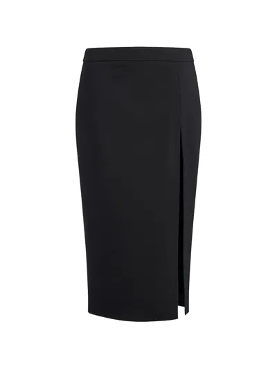 Dondup Side-slit Maxi Skirt In Black