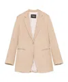 Dondup Beige Single-breasted Linen Blazer