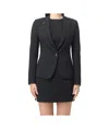 Dondup Single-breasted Blazer In Black