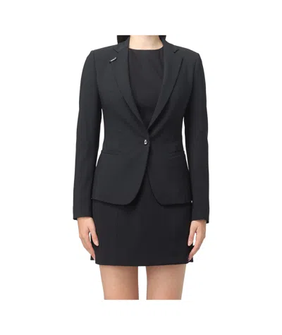 Dondup Single-breasted Blazer In Black