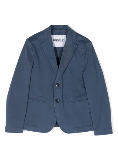 Dondup Kids' Single-breasted Blazer In Blue