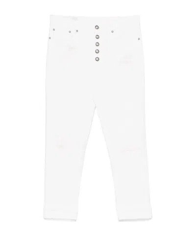DONDUP SINGLE-BREASTED BUTTON-UP DENIM TROUSERS