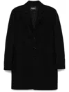 Dondup Single-breasted Coat In Black