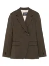 Dondup Single-button Notched-lapels Blazer In Green