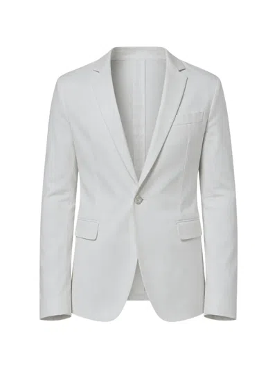 Dondup Single-breasted Notched-lapel Blazer In Gray