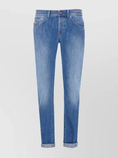 Dondup Skinny Fit Trousers Belt Loops In Blue