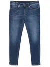 Dondup Slim Fit Cropped Jeans In Blue