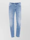 Dondup Skinny Trousers Five Pockets Rivet Detailing In Blue