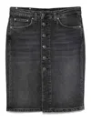 Dondup Denim Mini Skirt In Black
