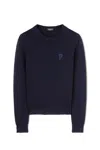 Dondup Sky Blue Knit Sweater In Black