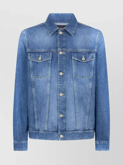 Dondup Sleeve And Chest Pockets In Blue