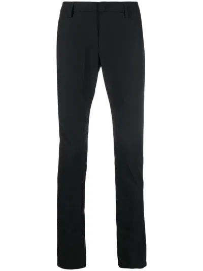 Dondup Slim-cut Cotton Trousers In Black