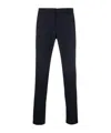 Dondup Slim-cut Cotton Trousers In Black