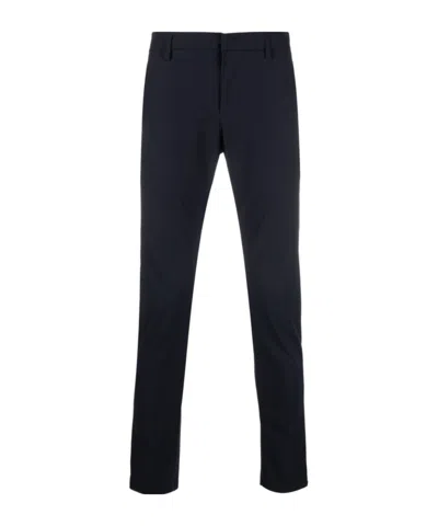 Dondup Slim-cut Cotton Trousers In Black