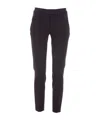 Dondup Slim-cut Cropped Trousers In Black