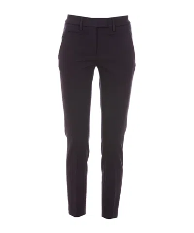 Dondup Slim-cut Cropped Trousers In Black