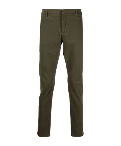 Dondup Slim Cut Stretched Chinos In Green