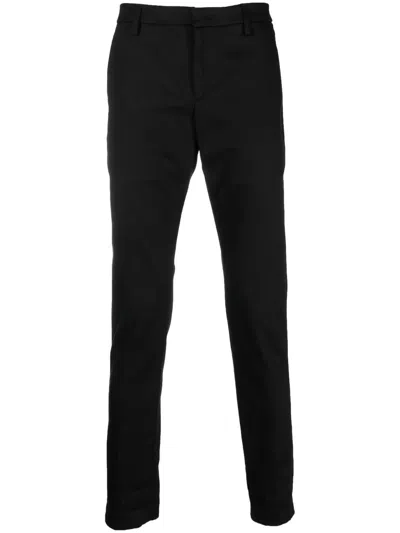 Dondup Slim-cut Tailored Trousers In Schwarz
