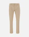 Dondup Gaubert Slim-fit Trousers In Beige
