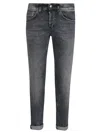 Dondup Pantalone Dian Nero Lavato In Blue