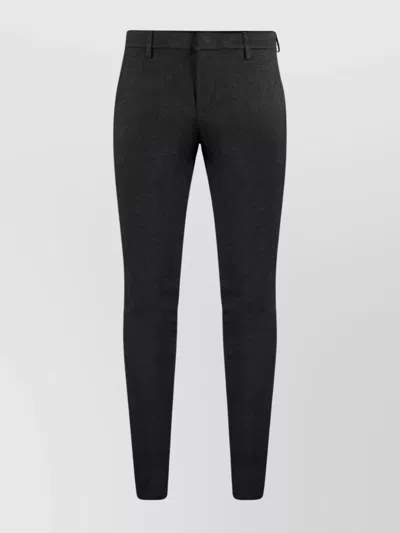 Dondup Slim Fit Chino Pants With Pockets And Belt Loops In Black
