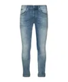 Dondup Rolled Cuffs Five-pocket Trousers In Blue