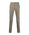 Dondup Mid-rise Straight Leg Trousers In Gray