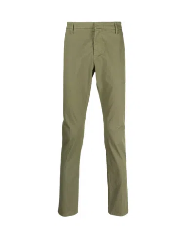 Dondup Slim-fit Cotton Trousers In Green