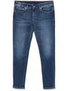 Dondup Slim Fit Cropped Jeans In Blue