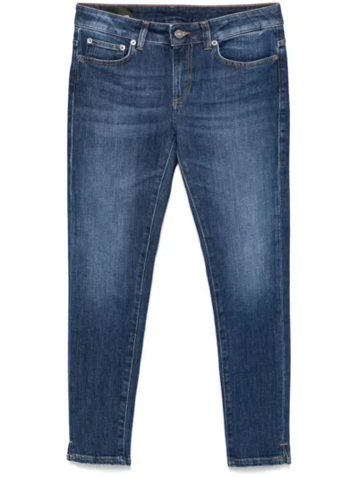 Dondup Slim Fit Cropped Jeans In Blue