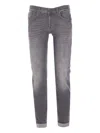 Dondup Slim-fit Gray Denim Jeans In Gray