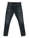 Dondup Brighton Straight Cut Denim Trousers In Blue