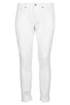 Dondup White Denim Trouser In White