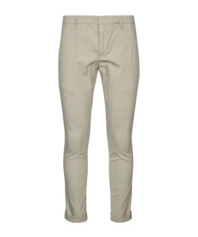 Dondup Slim Fit Tailored Pants In Nude