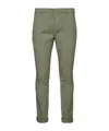 Dondup Rolled Cuffs Trousers Pockets In Green