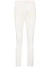Dondup Gaubert Mid-rise Tapered Trousers In Beige