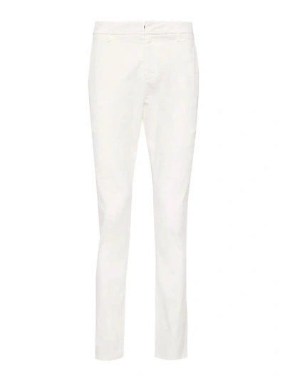 Dondup Slim Fit Trousers In Cream