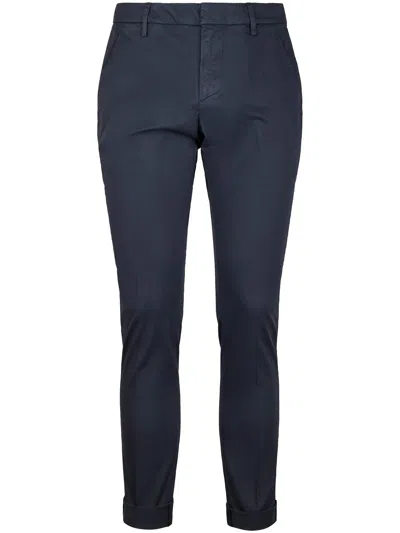 Dondup Slim Fit Trousers With Tapered Leg In Blue