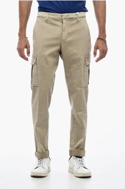 Dondup Slim Fit Zeno Cargo Pants In Neutral