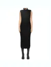Dondup Slim-fitting Sleeveless Black Maxi Dress In Black
